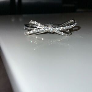Kate Spade New York Crystal Silver Bow Bangle